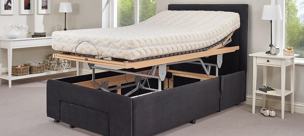 hi--low mechanism adjustable bed